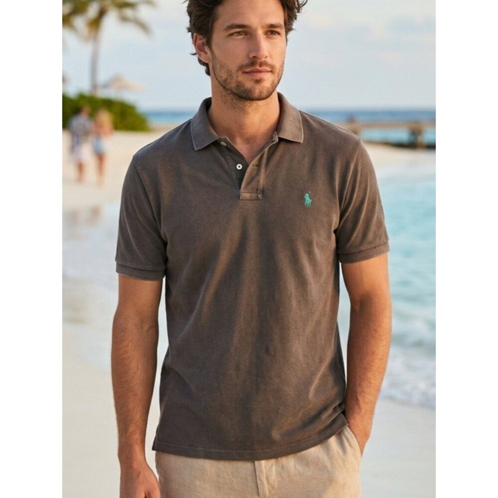 Polo Ralph Lauren Men's Brown Cotton Short Sleeve Polo Shirt XL